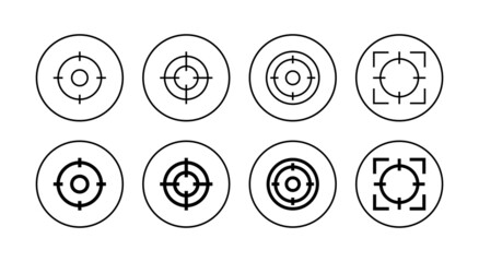 Target icons set. goal icon vector. target marketing sign and symbol