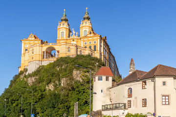 Fototapeta na wymiar Melk Abbey, Austria baroque Benedictine monastery castle.
