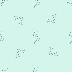 Seamless pattern bubbles on light turquoise background. Flat texture of soap for any purpose.