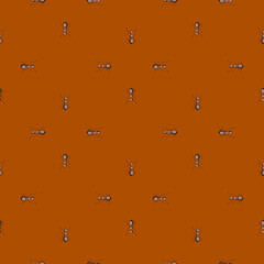 Seamless pattern colony ants on orange background. Vector insects template in flat style for any purpose. Modern animals texture.