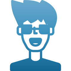 man gradient icon