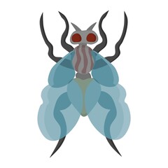 fly insect harmful. illustration flat style picture