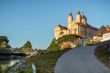 Fototapeta premium Melk Abbey, Austria baroque Benedictine monastery castle.