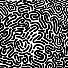 Naadloos patroon met eenvoudige handgetekende vormen. Organische textuur. Vector illustratie.