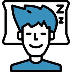 sleeping one color icon