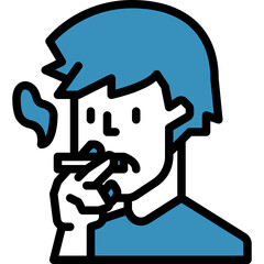 smoking one color icon