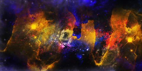 image of nebula and stars, infinite space background. Elements of this image furnished by NASA.