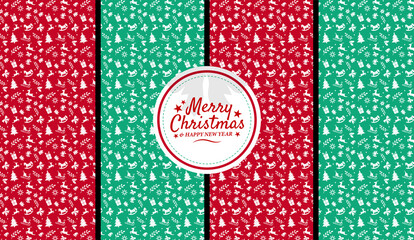 Merry Christmas pattern with tree Branches christmas tree. Christmas pattern Vector illustrations