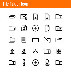 Icon Folder line style 