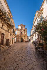 Church of San Michele Arcangelo and Mormino Penna Street, Scicli City Centre, Ragusa, Sicily, Italy, Europe, World Heritage Site