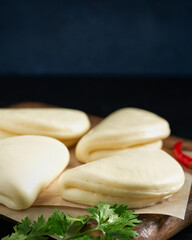 Guabao, Close up of Taiwanese-Style steamed buns, baobuns.