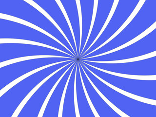 Blue rays. Retro starburst effect, curvy stripes. Transparent background. Vector illustration, eps 10.	