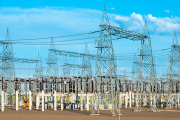 A view of an electric substation in Paraguay.