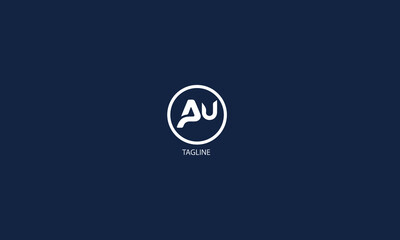 AU is classic design logo with blue background.