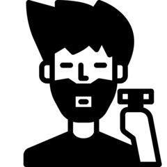 shaving solid line icon