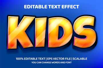 kids editable text effect