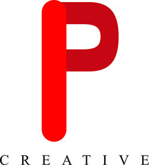 P letter logo design. Letter logo design template.