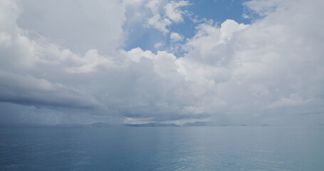 Sea and sky with white cloud