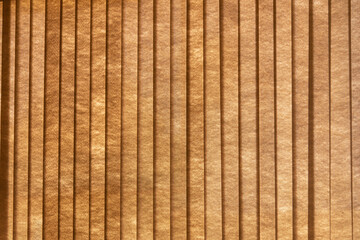 Curtain of shutters installed in window