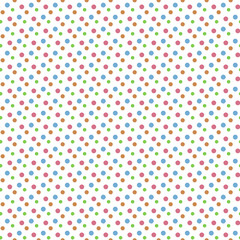 Seamless polka dot pattern on white