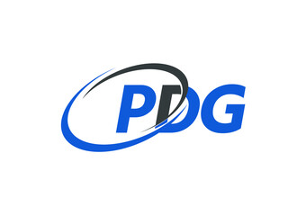 PDG letter creative modern elegant swoosh logo design