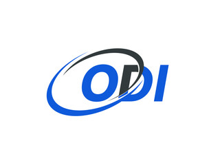 ODI letter creative modern elegant swoosh logo design