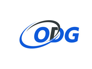 ODG letter creative modern elegant swoosh logo design
