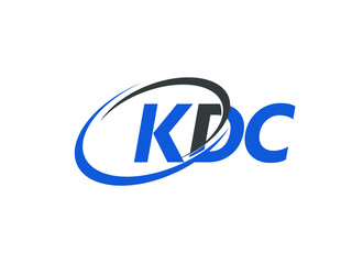 KDC letter creative modern elegant swoosh logo design