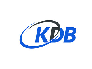 KDB letter creative modern elegant swoosh logo design