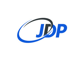 JDP letter creative modern elegant swoosh logo design