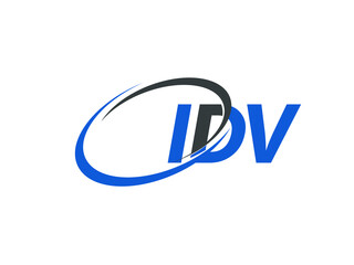 IDV letter creative modern elegant swoosh logo design