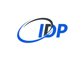 IDP letter creative modern elegant swoosh logo design