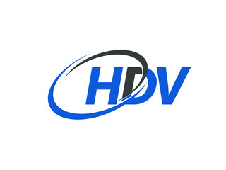 HDV letter creative modern elegant swoosh logo design