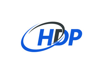 HDP letter creative modern elegant swoosh logo design