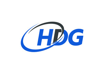 HDG letter creative modern elegant swoosh logo design