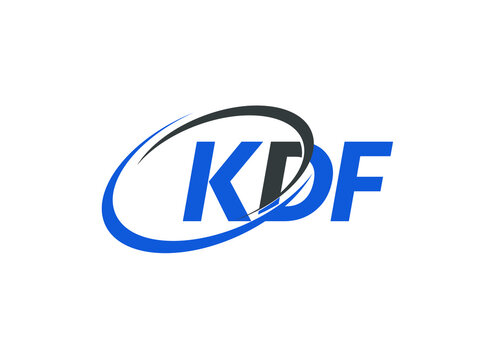KDF letter creative modern elegant swoosh logo design