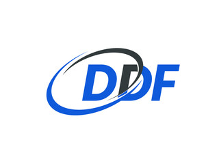 DDF letter creative modern elegant swoosh logo design