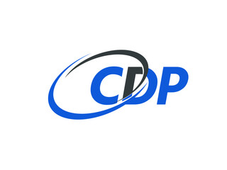 CDP letter creative modern elegant swoosh logo design