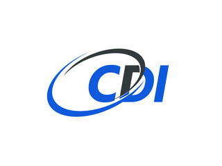 Fototapeta premium CDI letter creative modern elegant swoosh logo design