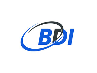 BDI letter creative modern elegant swoosh logo design