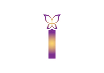 this is a creative letter B add butterfly icon design