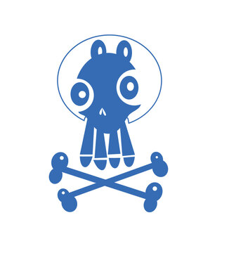alien pirate skull isotype