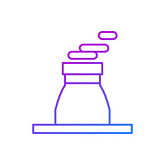 Factory with pollution icon