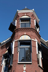Obraz premium Street view and traditional Dutch buildings in the historic center of Utrecht, Netherlands