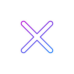 Cross x sign icon