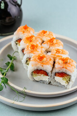 fresh traditional japanese sushi roll