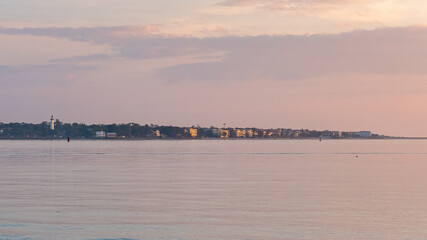pink sunrise over St. Simons Island, GA