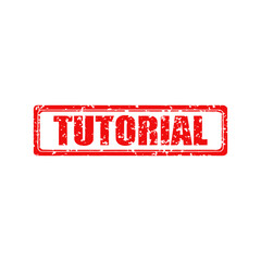 Tutorial stamp illustration white background vector