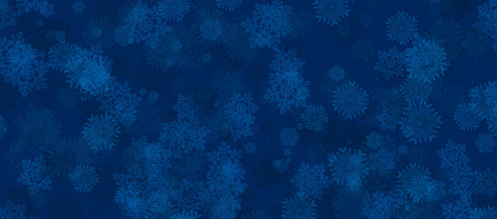 Blue christmas design concept background with snowflake