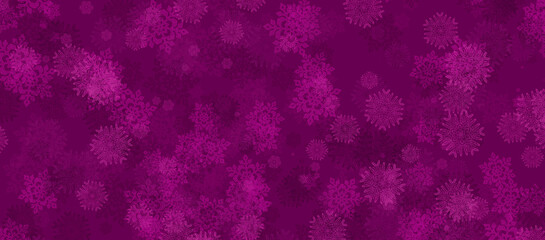 Naklejka na ściany i meble Purple christmas design concept background with snowflake